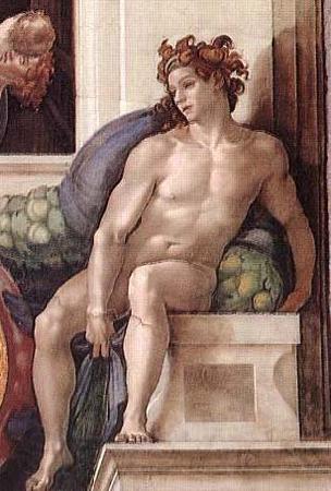 Michelangelo Buonarroti Ignudo Spain oil painting art